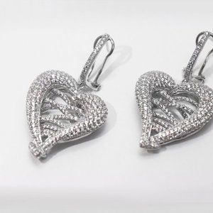 Creation, Diamond Earrings 5.63Ct 18k W/G Overlay